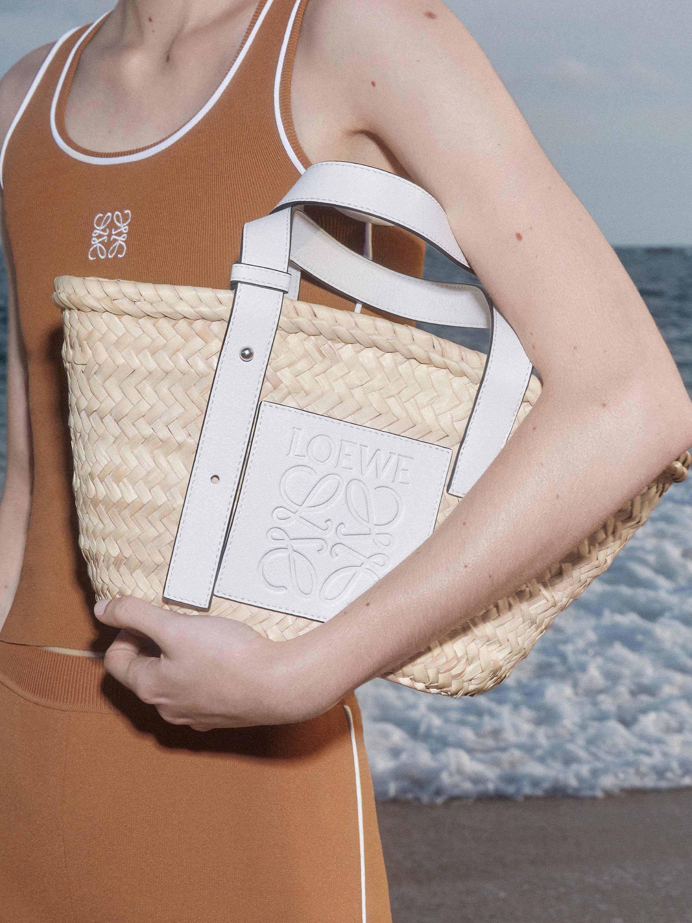 Loewe white top basket